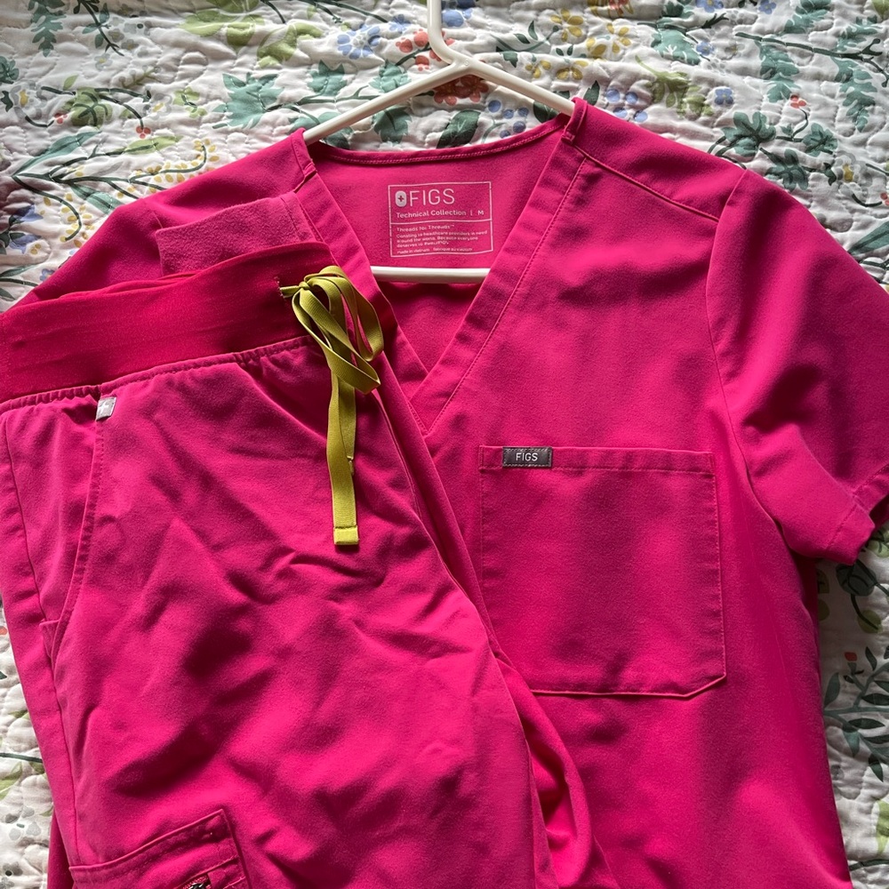 Figs Neon Pink Scrubs